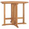 vidaXL Tavolo da Giardino Pieghevole &Oslash;90x75 cm in Massello di Teak