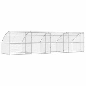 vidaXL Cuccia per cani 4 pz Argento 8 x 2 x 2 m Acciaio zincato