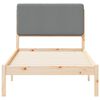 vidaXL Letto con Testiera Rivestita Grigio chiaro 90 x 190 cm