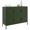 vidaXL Credenza Verde Oliva 100,5x39x79 cm in Acciaio