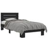 vidaXL Giroletto Nero 90x200 cm in Legno Multistrato e Metallo