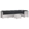 vidaXL Divano da Giardino 6 Posti con Cuscini Aspetto Rattan PP Bianco