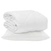 vidaXL Duvet Estivo con cuscino 2 pz Bianco Microfibra