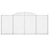 vidaXL Cesti Gabbioni ad Arco 30 pz 300x30x120/140 cm Ferro Zincato