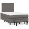 vidaXL Giroletto a Molle con Materasso Grigio 120x200 cm in Similpelle