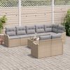 vidaXL Set Divano da Giardino 9 pcs beige e grigio chiaro Poly Rattan
