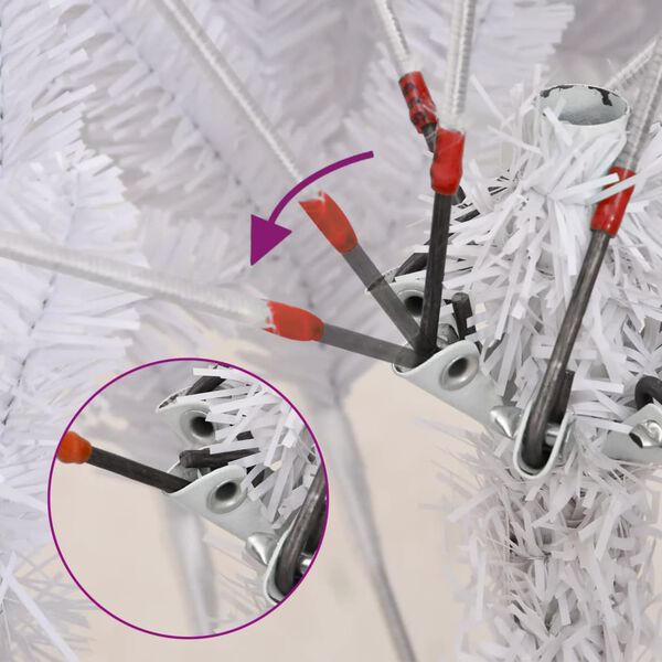 vidaXL Albero Natale Artificiale Incernierato con Neve Fioccata 240 cm