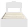 vidaXL Letto con Contenitore Bianco 90 x 200 cm Legno multistrato