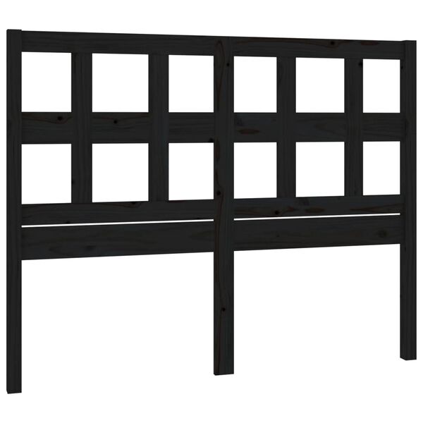 vidaXL Testiera per Letto Nera 205,5x4x100cm in Legno Massello di Pino