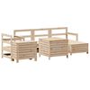 vidaXL Set Divani da Giardino 7 pz in Legno Massello di Pino