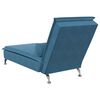 vidaXL Chaise Longue Massaggi con Cuscino a Rullo Blu in Velluto