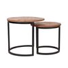 LABEL51 Set Tavolini da Salotto Duo 2 pz Legno/Nero