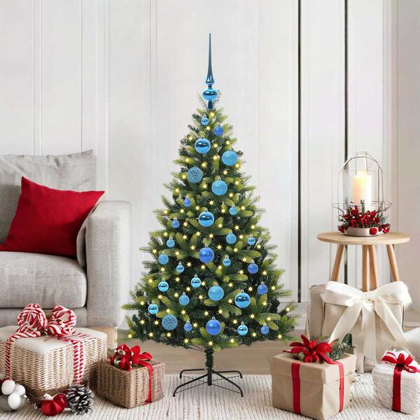 vidaXL Albero di Natale Artificiale Pieghevole 150 LED Verde 120 cm