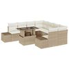 vidaXL Set Divano da Giardino con cuscino 9 pcs Beige e Crema