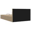 vidaXL Giroletto Idraulico con LED Cappuccino Similpelle 120x200cm