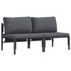 vidaXL Mobili da Esterno 2 Pezzo Antracite 80 x 80 x 71 cm Acciaio