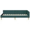 vidaXL Cornice del letto ad angolo Verde Scuro 100 x 200 cm Tessuto