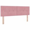 vidaXL Letto a Sorgente LED con materasso Rosa 140 x 190 cm Velluto