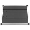 vidaXL Piatto Doccia da Esterni in WPC e Acciaio Inox 80x62 cm Grigio
