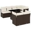 vidaXL Set Divani da Giardino 8 pz con Cuscini Marrone in Polyrattan