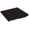 vidaXL Piano Tavolo Marrone 60x60x(2-4) cm Rovere Massello Trattato