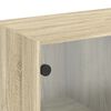 vidaXL Mobile a Muro con Ante in Vetro Rovere Sonoma 68x37x68,5 cm