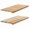 vidaXL Davanzali 2 pz Non Trattati 90x40x2 cm Legno Massello di Rovere