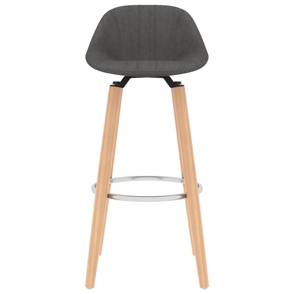 vidaXL Sgabelli da Bar 2 pz Grigio Scuro in Tessuto