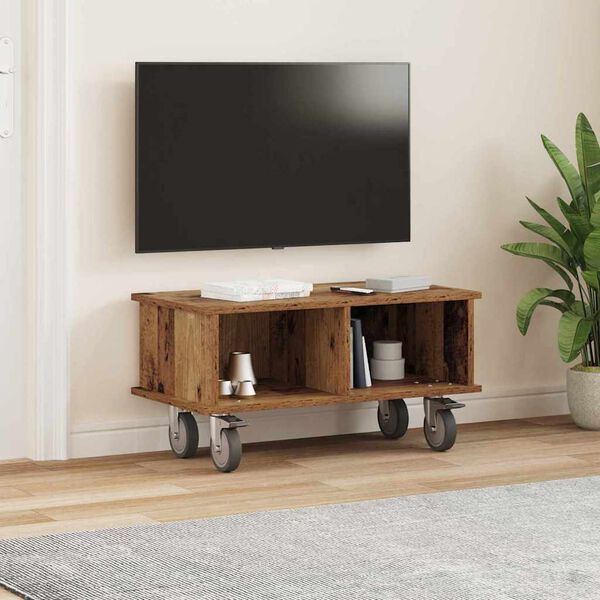 vidaXL Supporto TV Legno vecchio 68,5 x 35 x 35 cm Legno multistrato