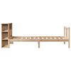 vidaXL Giroletto con Libreria senza Materasso 75x190 cm in Legno Pino