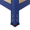 vidaXL Mensole Portaoggetti 5 Strati 4pz Blu Acciaio Legno Multistrato