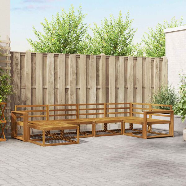 vidaXL Set di divani da esterno 6 pcs Naturale