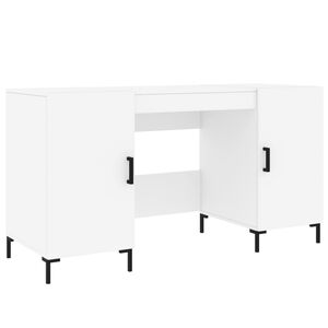 vidaXL Scrivania Bianca 140x50x75 cm in Legno Multistrato