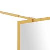 vidaXL Parete per Doccia Walk-in Vetro Trasparente ESG 80x195 cm Oro