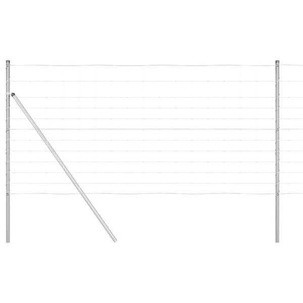 vidaXL Palo della recinzione Zincato 25 x 1,2 m Acciaio