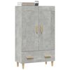 vidaXL Credenza Grigio Cemento 70x31x115 cm in Legno Multistrato