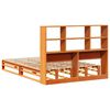 vidaXL Letto Libreria senza Materasso Marrone Cera 120x200 cm Legno