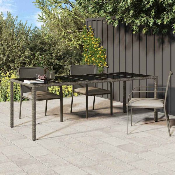 vidaXL Tavolo da Pranzo da Giardino Grigio 250 x 100 x 75 cm