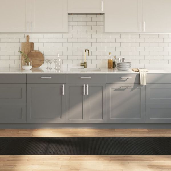 vidaXL Tappeto Rettangolare Nero 60x400 cm in Bamb&ugrave;