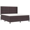 vidaXL Letto a Sorgente LED Marrone Scuro 180 x 200 cm Tessuto