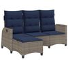 vidaXL Divano Giardino Reclinabile a L con Cuscini Grigio Polyrattan