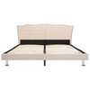vidaXL Letto con Materasso Tessuto Beige 160x200 cm