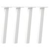 vidaXL Gambe per tavolino da caffè 4 pz Bianche 42 cm Acciaio