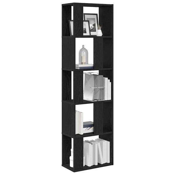 vidaXL Libreria/Divisorio Rovere Nero 45x24x159 cm Legno Multistrato