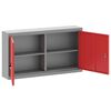 vidaXL Mobile per attrezzi con blocco Rosso e Grigio 50 x 20 x 55 cm