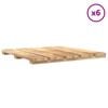 vidaXL Piastrella per Decking 6 pcs Marrone 50 x 50 cm