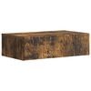 vidaXL Tavolino da Parete Laterale 59 x 34,5 x 17 cm Rovere Fumo