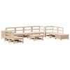 vidaXL Set Divani da Giardino 11 pz in Legno Massello di Pino