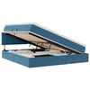vidaXL Letto con Contenitore Blu Scuro 160 x 200 cm Velluto