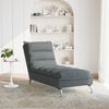 vidaXL Chaise Longue con Cuscini Grigio Scuro in Tessuto